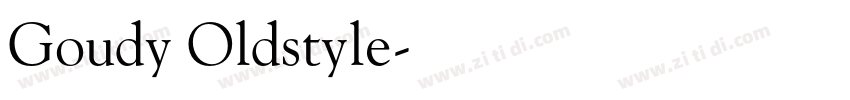 Goudy Oldstyle字体转换